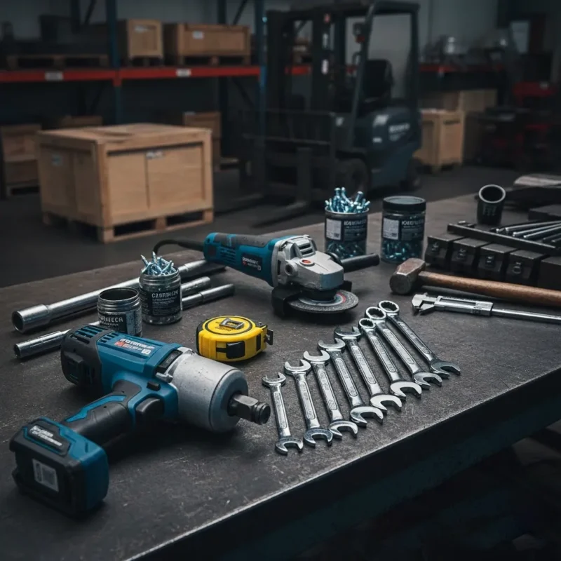 herramientas en mesa